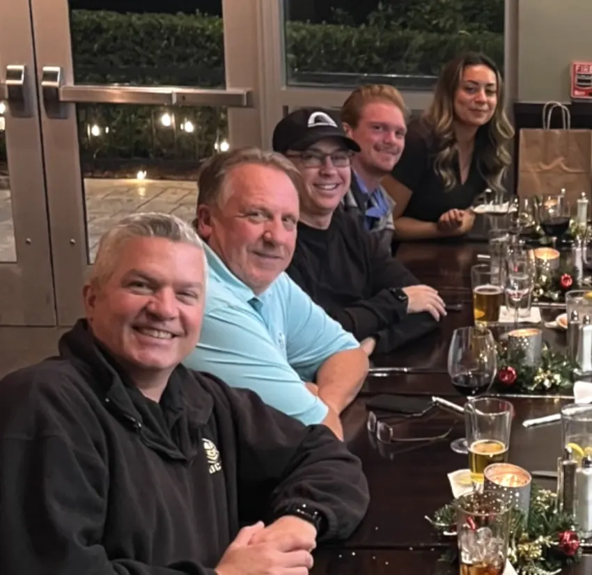 RSDS team members together at dinner