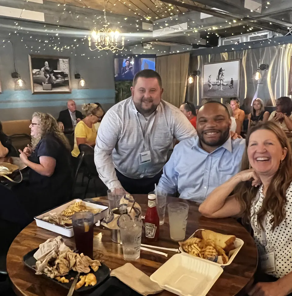 RSDS team members at a company lunch